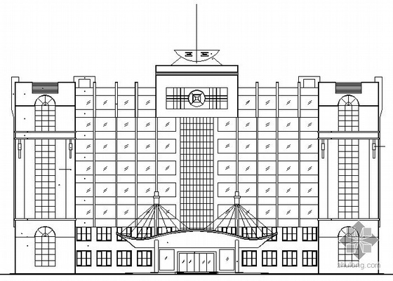 学校主席台建筑施工图资料下载-某九层学校综合楼建筑施工图