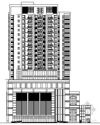 物业办公楼平面方案资料下载-某二十层商住综合办公楼建筑方案图