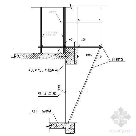 悬挑架洞口处理资料下载-北京某高层框架悬挑架施工方案及交底