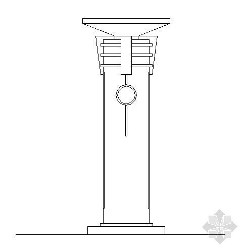 灯柱CAD详图资料下载-装饰灯柱详图