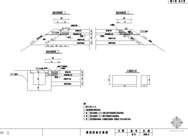 26m沥青路面结构设计图资料下载-高速公路沥青路面结构方案图