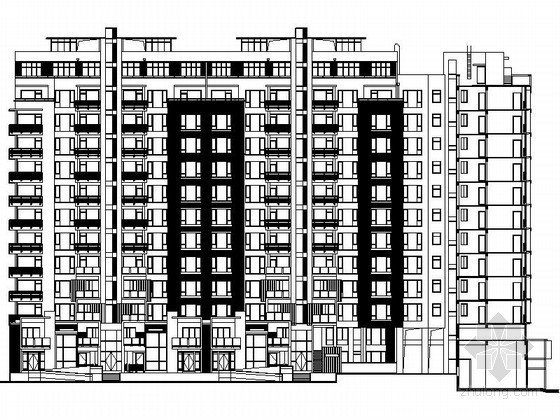 板式电梯楼资料下载-[南方某知名地产]十二层板式住宅楼建筑扩初图