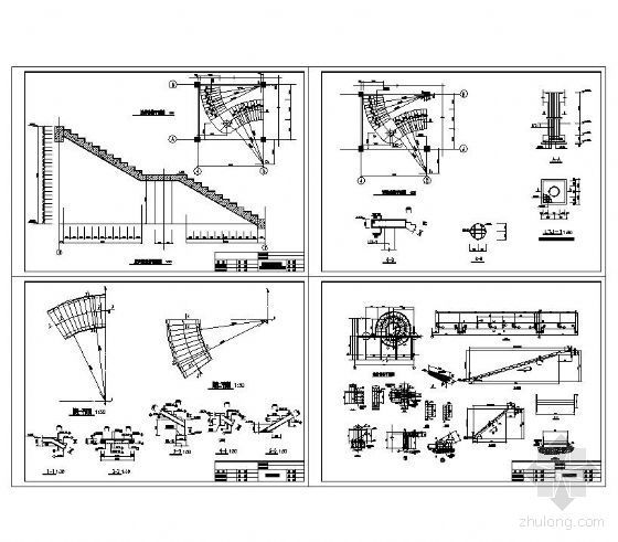 钢结构旋转楼梯方案资料下载-实用旋转楼梯全套图