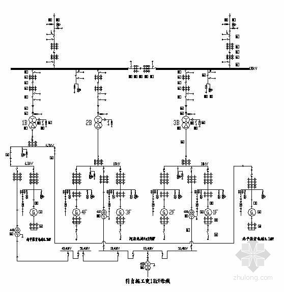 宁夏某水电站电气主接线图
