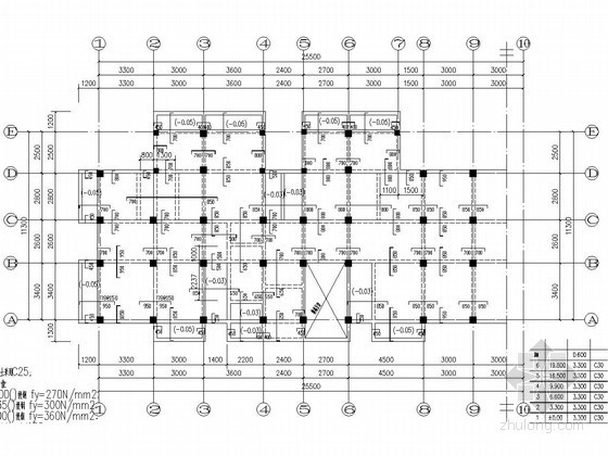 教工宿舍全套施工图资料下载-[学士]六层框架结构教工宿舍楼毕业设计结构图(含建筑图、计算书) 