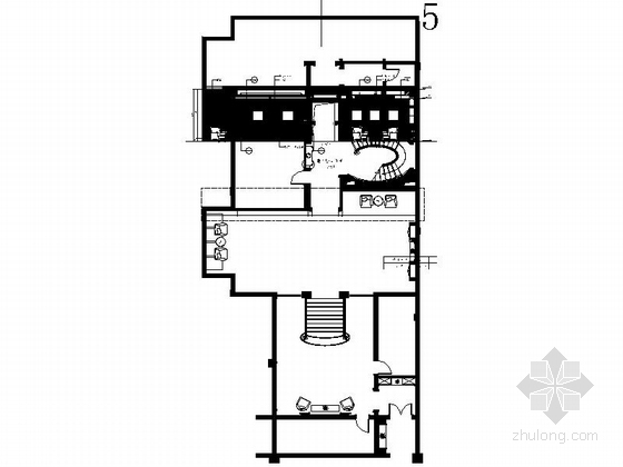 [浙江]豪华舒适两层别墅室内设计CAD施工图地下层立面图