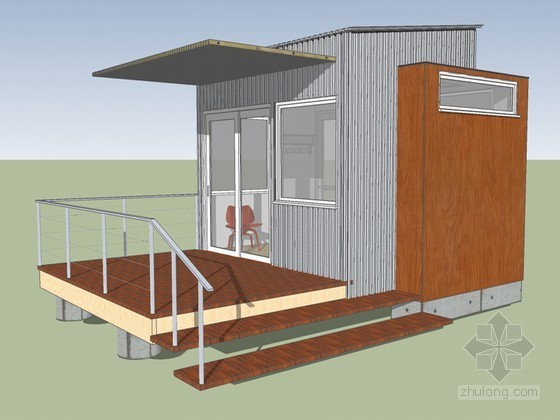 小住宅su模型资料下载-小住宅SketchUp模型下载