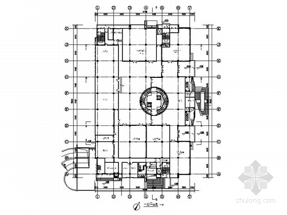  [广东]多功能现代化花园式综合文化中心建筑设计方案文本（含CAD）-多功能现代化花园式综合文化中心建筑平面图