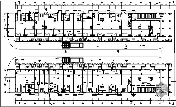 商服住宅规划资料下载-某商服楼综合布线及暗管暗线平面图