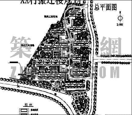 XX村搬迁楼规划总平面