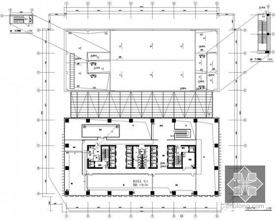 [广东]超高层甲级写字楼电气施工图纸130张（知名设计院）-八层综合布线平面图