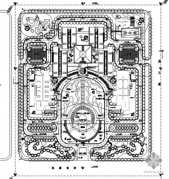 政府大院景观CAD资料下载-湖南政府大院景观设计方案