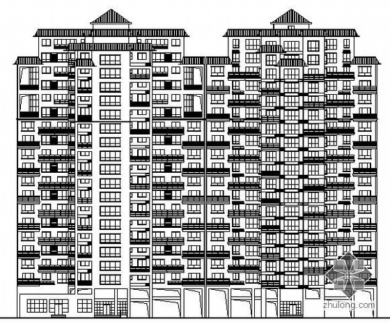 800平米餐厅CAD图资料下载-[浙江]温州某小区住宅楼群建筑施工图