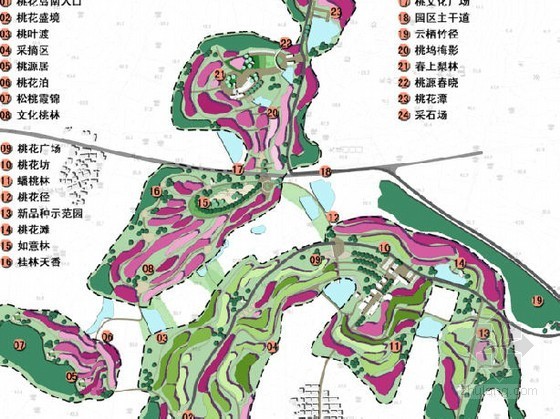 桃花观光园规划方案资料下载-[南京]县城农业观光园总体景观规划设计