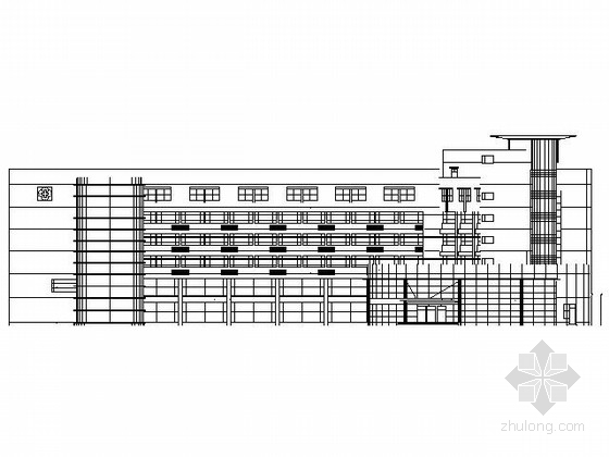 六层学校综合楼方案资料下载-某医院六层心理综合楼建筑扩初图