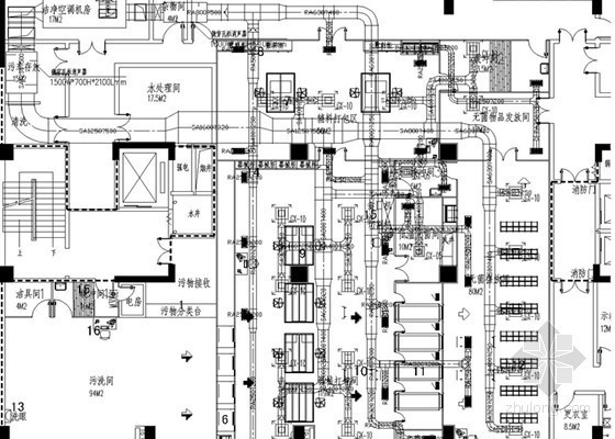 机房通风空调系统安装工法资料下载-医院通风与洁净空调系统安装工程设计图