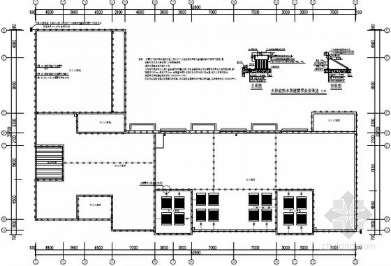[江苏]小区配套日托制幼儿园电气施工图纸-屋顶防雷平面图 