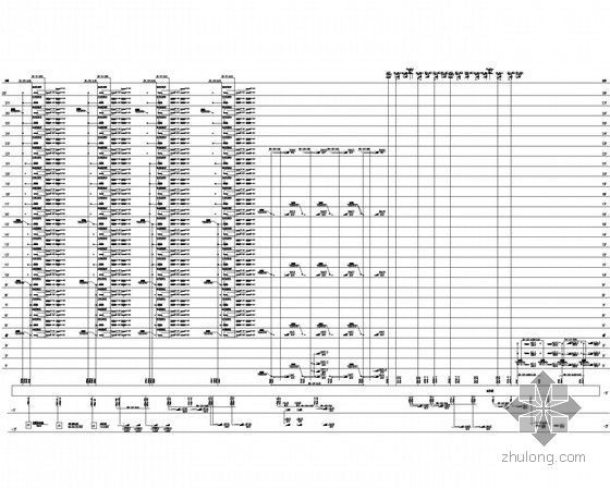 [山东]28层商住综合楼全套电气施工图纸（含楼宇自控系统)-公寓部分低压配电干线系统图