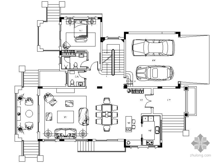 南加州风格别墅案例资料下载-[江苏]南加州风格三层别墅施工图