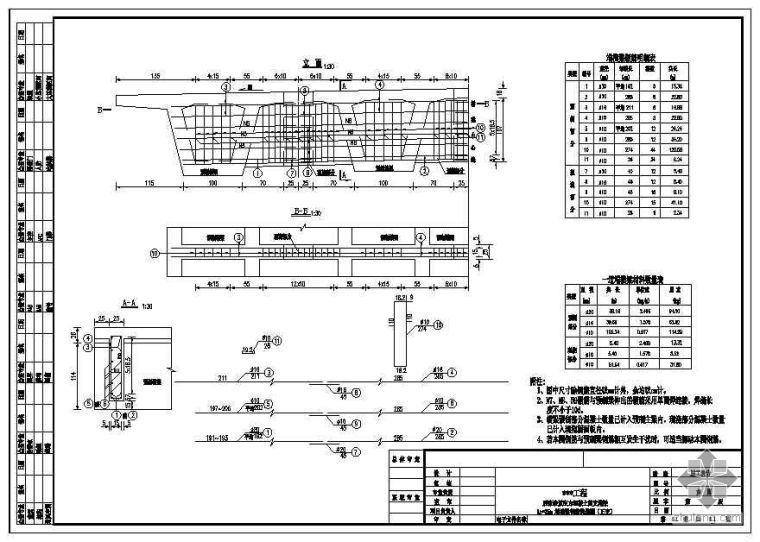 搭板及枕梁资料下载-公路25m预制梁及公用设施图