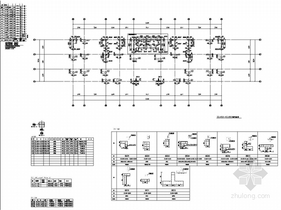 [商业中心]23层框筒高层及框剪多层结构施工图-3#墙柱图