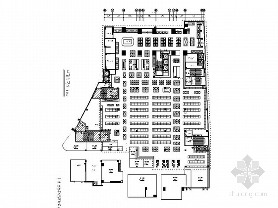 超市装修施工图CAD图纸资料下载-[广东]时尚高档大型生活超市CAD装修施工图（含效果）