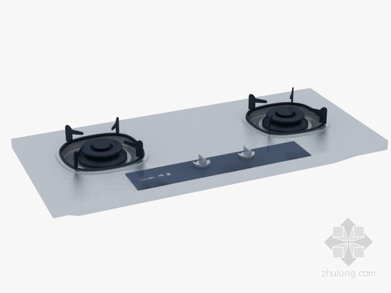 燃气壁挂炉3d模型资料下载-现代燃气灶3D模型下载