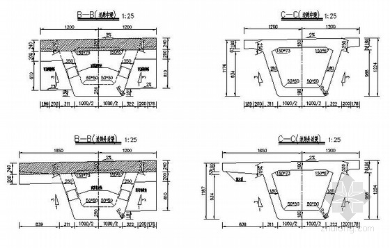 混凝土矩形梁资料下载-装配式预应力混凝土箱形连续梁桥上部构造跨径20m斜交角0°设计图 