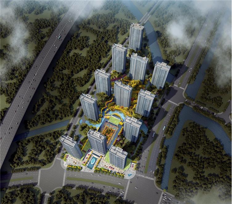 杭州大运河杭州段资料下载-[浙江]杭州万科·融信西雅图建筑模型设计