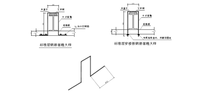 高空工字钢悬挑资料下载-悬挑工字钢预埋件新型施工工艺