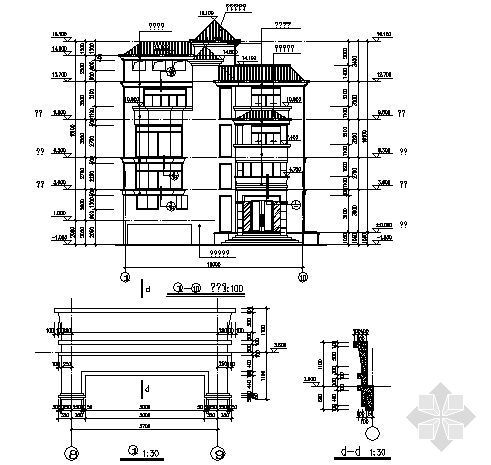 福建某地四层高档独栋别墅建筑施工图-2