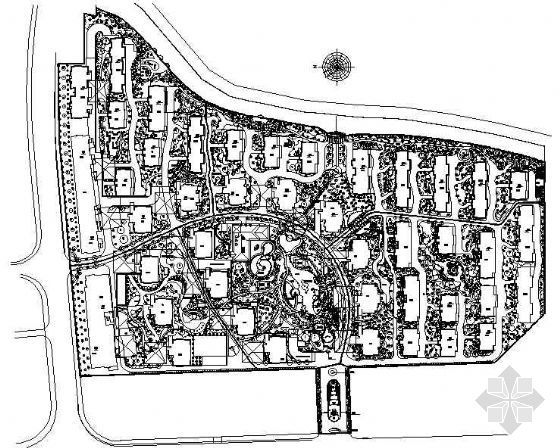 寺庙厢房规划总平面图资料下载-小区规划绿化总平面图