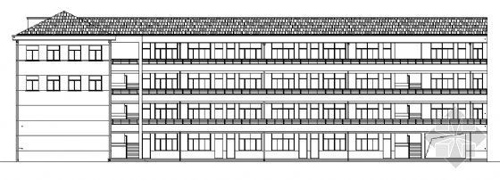 四层中学教学楼cad资料下载-来安县某四层中学教学楼建筑结构方案图