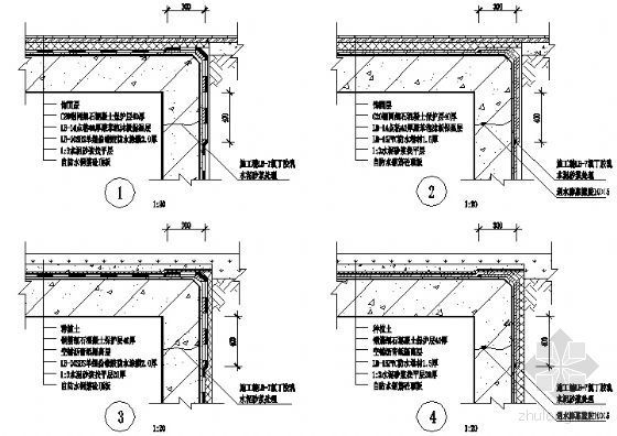 地下防水外防外贴资料下载-外防外贴(涂)法地下室顶板与壁板转角位防水构造