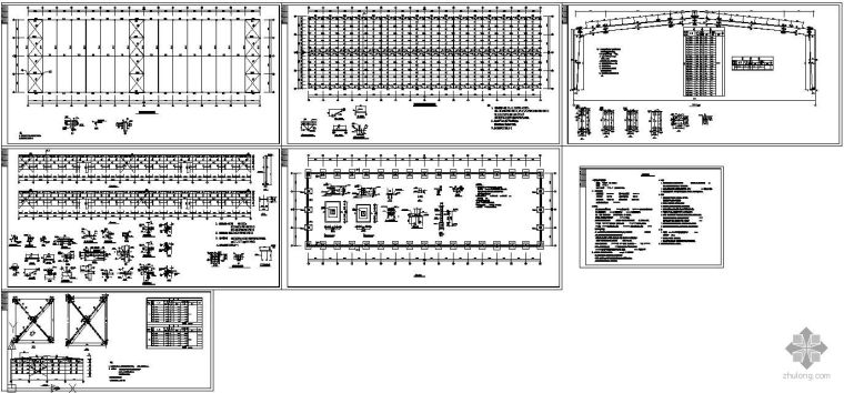 单层轻钢结构厂房设计资料下载-某30m跨单层轻钢结构厂房结构设计图
