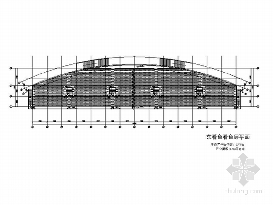 [南京]现代大学主体育场建筑设计扩初（知名设计院）-现代大学主体育场平面图