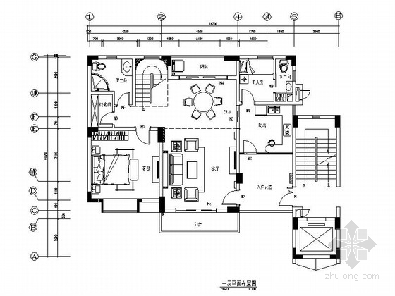 平层复式装修资料下载-[江苏]花园洋房现代时尚复式装修施工图（含电气图）