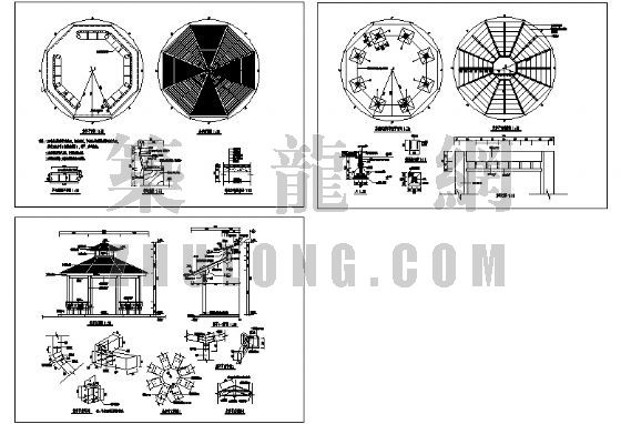 木结构八角亭施工详图