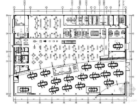 家具展厅平面方案资料下载-奥迪展厅平面设计图