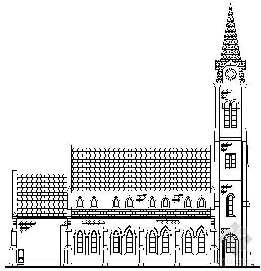 欧式教堂建筑施工图资料下载-欧式古典教堂全套建筑施工图