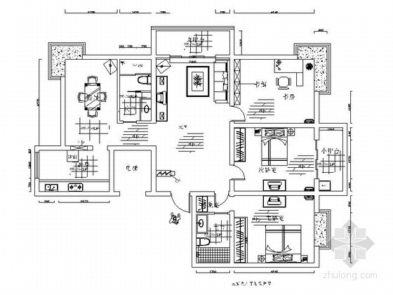 三室两厅室内软装设计方案资料下载-某三室两厅室内装修方案