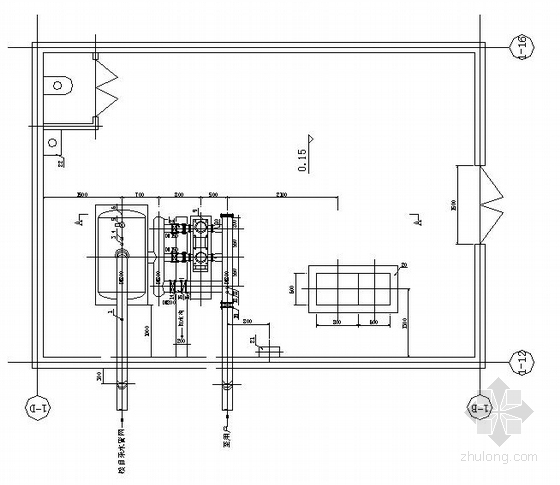 一体化供水加压泵站资料下载-某小区加压泵站设计图