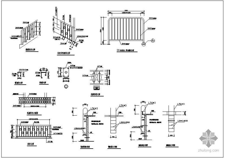 钢爬梯制作安装方案资料下载-某钢爬梯节点构造详图
