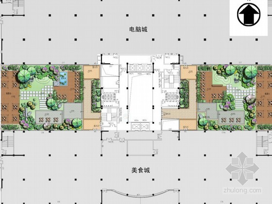 办公大楼室外景观资料下载-办公大楼空中花园景观设计方案
