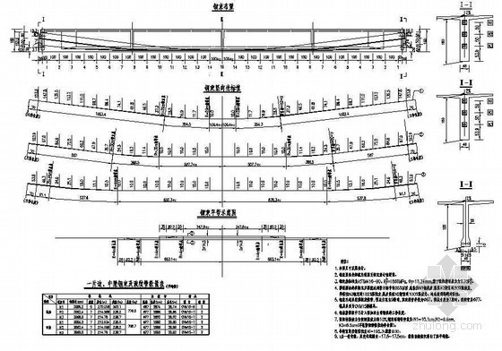两跨连续t梁资料下载-30m预应力混凝土连续T梁中跨预应力钢束布置节点详图设计