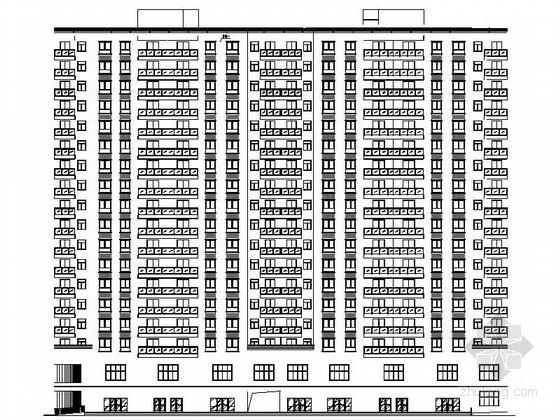 18层商住楼效果图资料下载-[湖北]某十八层商住楼建筑扩初图