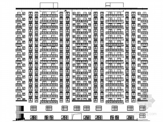 板式建筑八层效果图资料下载-[湖北]某十八层商住楼建筑扩初图