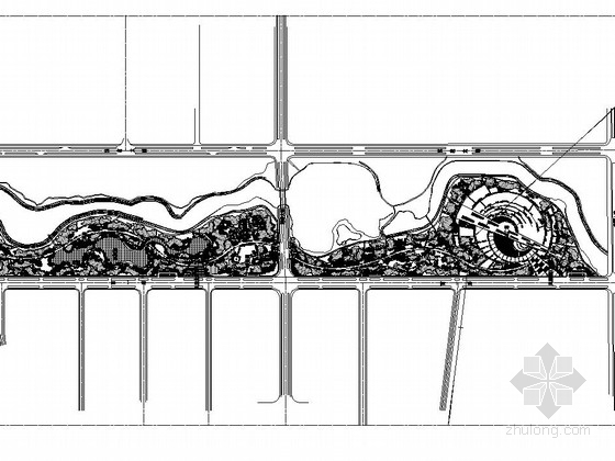 湿地公园规划设计图dwg资料下载-[抚州]湿地公园园林景观工程施工总图