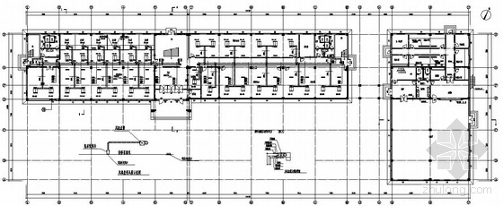 小型办公楼CAD平面图资料下载-沈阳某办公楼空调平面图