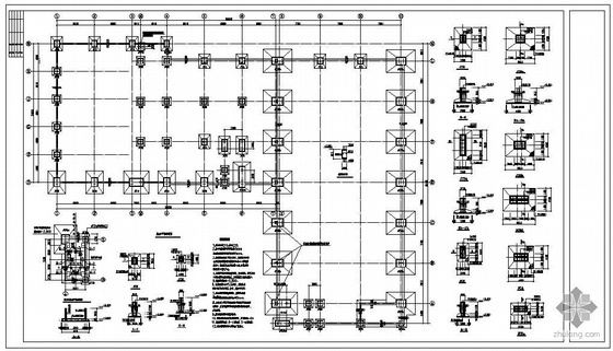 40m跨钢结构设计图纸资料下载-某三层全钢结构设计图纸